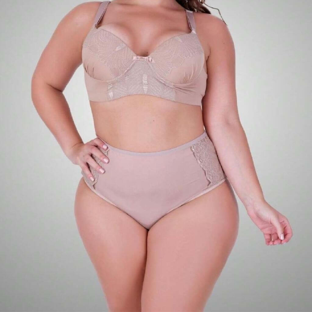 Conjunto Lingerie Cós Alto - Plus Size