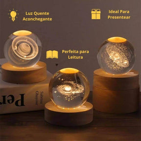 Luminária Cristal De Mesa Premium