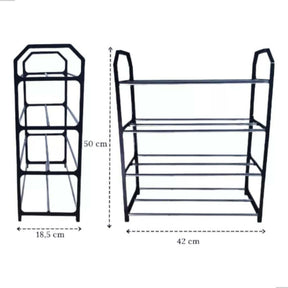 Sapateira de Metal e Plástico com 4 Andares