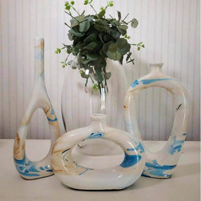 Conjunto de Vaso com 03 Peças Decorativo