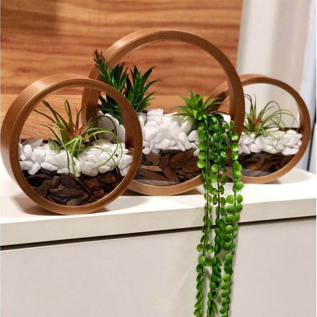 Vaso com Conjunto Decorativo Terrário: Elegância para Decorar seu Espaço