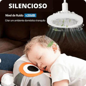 Luminária LED com Ventilador COMPRE 1 LEVE 2