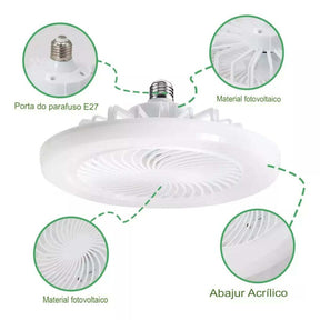 Luminária LED com Ventilador COMPRE 1 LEVE 2