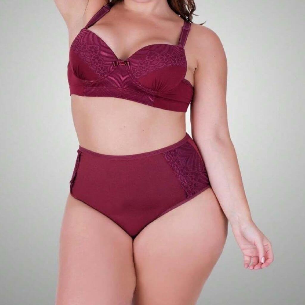 Conjunto Lingerie Cós Alto - Plus Size